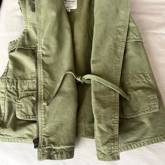 Madewell Safari Field Vest in Khaki Green | Size Small - Picture 9 of 10